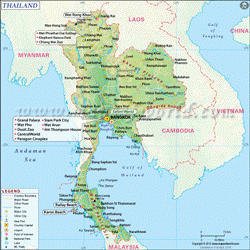 Karta över THAILAND